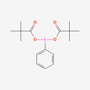 Chemical structure of [Bis(tert-butylcarbonyloxy)iodo]benzene