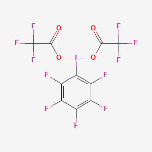 Chemical structure of [Bis(trifluoroacetoxy)iodo]pentafluorobenzene