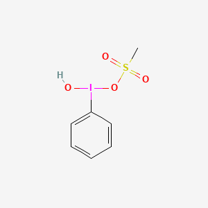 Chemical structure of [Hydroxy(mesyloxy)iodo]-benzene