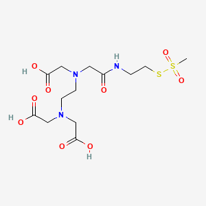 Chemical structure of [S-Methanethiosulfonylcysteaminyl]ethylenediamine-N,N,N,N-Tetraacetic Acid