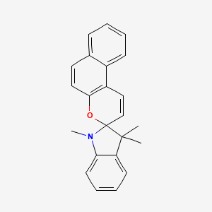 Chemical structure of 1,3,3-Trimethylindolino-beta-naphthopyrylospiran