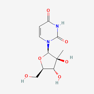 Chemical structure of 1-((2R,3S,4R,5R)-3,4-dihydroxy-5-(hydroxymethyl)-3-methyltetrahydrofuran-2-yl)pyrimidine-2,4(1H,3H)-dione