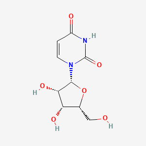 Chemical structure of 1-((2R,3S,4R,5R)-3,4-dihydroxy-5-(hydroxymethyl)tetrahydrofuran-2-yl)pyrimidine-2,4(1H,3H)-dione