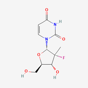 Chemical structure of 1-((2S,3R,4R,5R)-3-fluoro-4-hydroxy-5-(hydroxymethyl)-3-methyltetrahydrofuran-2-yl)pyrimidine-2,4(1H,3H)-dione