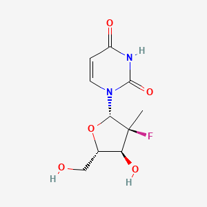 Chemical structure of 1-((2S,3S,4S,5S)-3-fluoro-4-hydroxy-5-(hydroxymethyl)-3-methyltetrahydrofuran-2-yl)pyrimidine-2,4(1H,3H)-dione