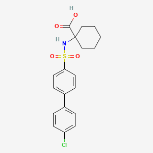 Chemical structure of 1-((4'-Chloro-[1,1'-biphenyl])-4-sulfonamido)cyclohexane-1-carboxylic acid