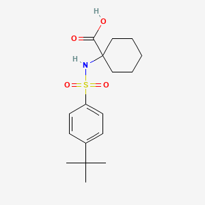Chemical structure of 1-((4-(tert-Butyl)phenyl)sulfonamido)cyclohexane-1-carboxylic acid