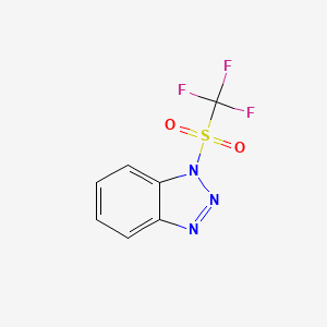 Chemical structure of 1-(Trifluoromethanesulfonyl)-1H-benzotriazole