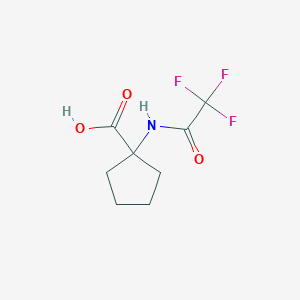 Chemical structure of 1-Trifluoroacetylaminocyclopentanecarboxylic acid