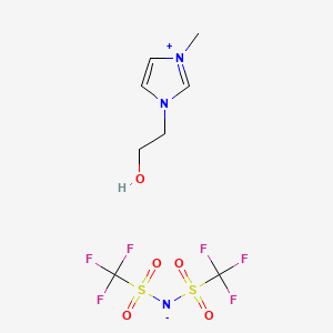 Chemical structure of 1-(2'-Hydroxylethyl)-3-methylimidazolium bis((trifluoromethyl)sulfonyl)imide