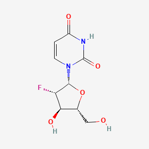 Chemical structure of 1-(2-Deoxy-2-fluoro-beta-D-arabinofuranosyl)uracil