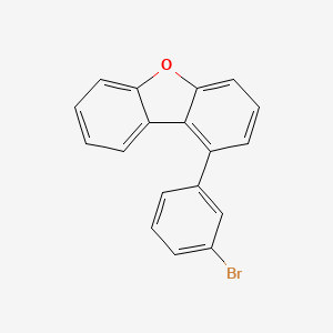 Chemical structure of 1-(3-Bromophenyl)dibenzo[b,d]furan