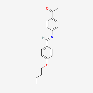 Chemical structure of 1-(4-((4-Butoxybenzylidene)amino)phenyl)ethan-1-one