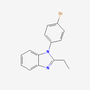 Chemical structure of 1-(4-Bromophenyl)-2-ethyl-1H-benzo[d]imidazole