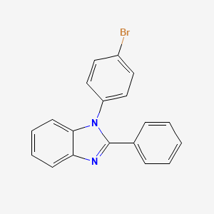 Chemical structure of 1-(4-Bromophenyl)-2-phenyl-1H-benzimidazole