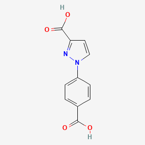 Chemical structure of 1-(4-Carboxyphenyl)-1H-pyrazole-3-carboxylicacid