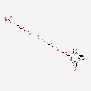 Chemical structure of Methoxytrityl-N-PEG8-acid
