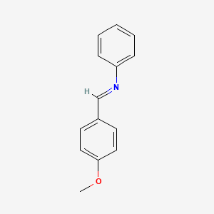 Chemical structure of N-(4-methoxybenzylidene)aniline