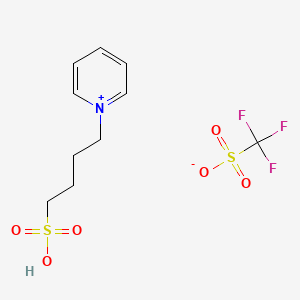 Chemical structure of 1-(4-Sulfobutyl)pyridin-1-ium trifluoromethanesulfonate