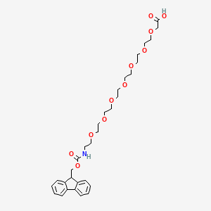 Chemical structure of 1-(9H-Fluoren-9-yl)-3-oxo-2,7,10,13,16,19,22,25-octaoxa-4-azaheptacosan-27-oate