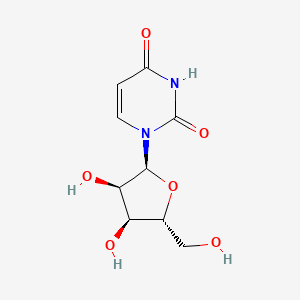 Chemical structure of 1-(a-D-ribofuranosyl)uracil