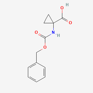 Chemical structure of 1-(Benzyloxycarbonylamino)cyclopropyl-1-carboxylic acid