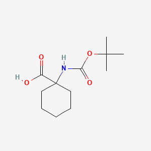Chemical structure of 1-(Boc-amino)cyclohexanecarboxylic acid