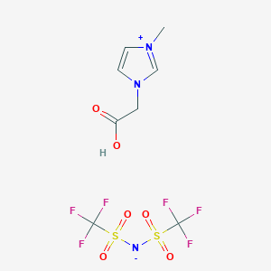 Chemical structure of 1-(Carboxymethyl)-3-methyl-1H-imidazol-3-ium bis((trifluoromethyl)sulfonyl)amide