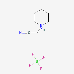 Chemical structure of 1-(Cyanomethyl)piperidinium Tetrafluoroborate
