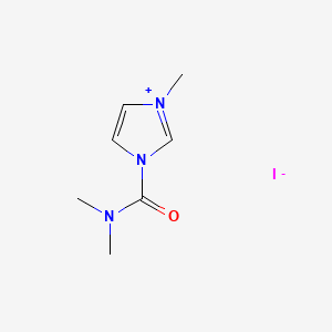 Chemical structure of 1-(Dimethylcarbamoyl)-3-methyl-1h-imidazol-3-ium iodide
