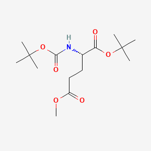 Chemical structure of 1-(tert-Butyl) 5-methyl (tert-butoxycarbonyl)-L-glutamate
