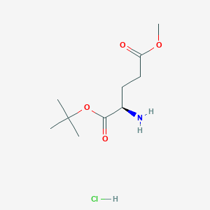 Chemical structure of 1-(tert-Butyl) 5-methyl D-glutamate hydrochloride