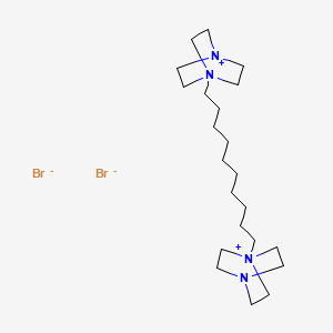 Chemical structure of 1,1'-(Decane-1,10-diyl)bis[4-aza-1-azoniabicyclo[2.2.2]octane] Dibromide