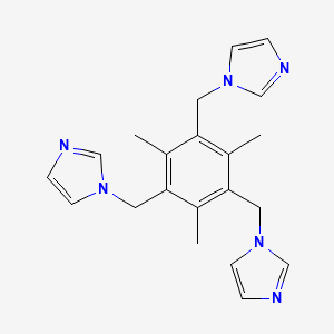 Chemical structure of 1,3,5-Tris(1-imidazolylmethyl)-2,4,6-trimethylbenzene