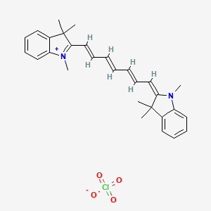 Chemical structure of 1,1',3,3,3',3'-Hexamethylindotricarbocyanine (perchlorate)