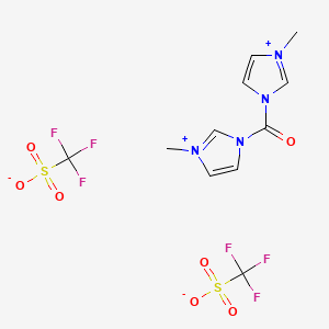 Chemical structure of 1,1'-Carbonylbis(3-methylimidazolium) triflate