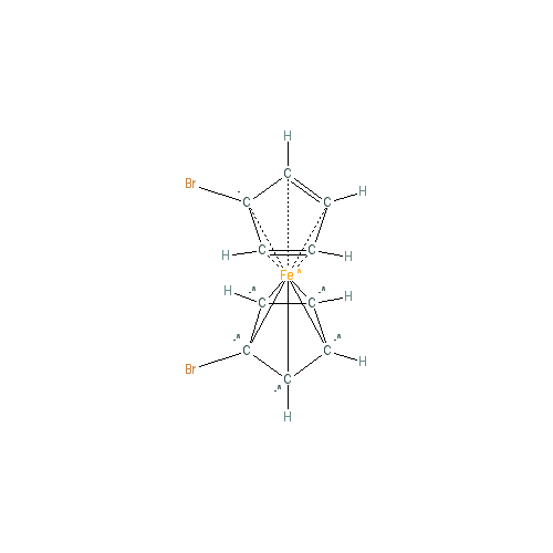 Chemical structure of 1,1'-Dibromoferrocene