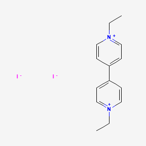 Chemical structure of 4,4'-Bipyridinium, 1,1'-diethyl-, diiodide