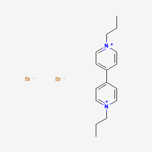 Chemical structure of 1,1'-Dipropyl-4,4'-bipyridin-1-ium dibromide