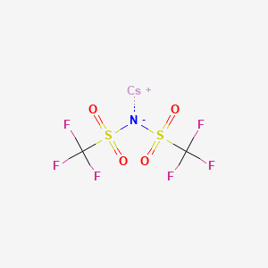 Chemical structure of 1,1,1-Trifluoro-N-((trifluoromethyl)sulfonyl)methanesulfonamide, cesium salt