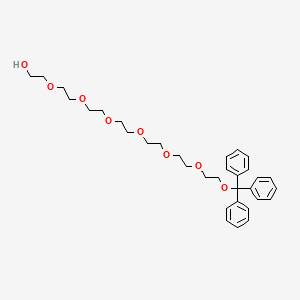 Chemical structure of 1,1,1-Triphenyl-2,5,8,11,14,17,20-heptaoxadocosan-22-ol