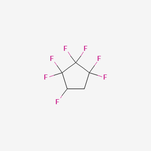 Chemical structure of 1,1,2,2,3,3,4-Heptafluorocyclopentane