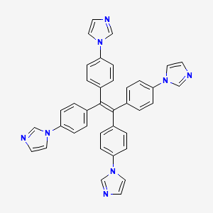 Chemical structure of 1,1,2,2-Tetrakis(4-(1H-imidazol-1-yl)phenyl)ethene