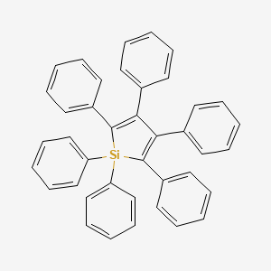 Chemical structure of 1,1,2,3,4,5-Hexaphenyl-1H-silole