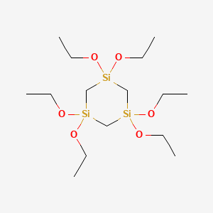 Chemical structure of 1,1,3,3,5,5-Hexaethoxy-1,3,5-trisilacyclohexane