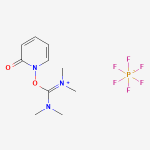 Chemical structure of 1,1,3,3-Tetramethyl-2-(2-oxopyridin-1(2H)-yl)isouronium hexafluorophosphate