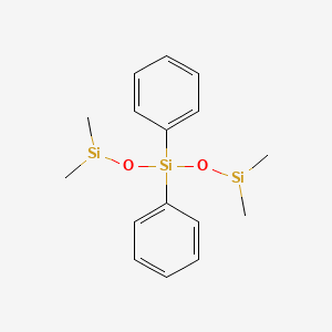 Chemical structure of 1,1,5,5-Tetramethyl-3,3-diphenyltrisiloxane