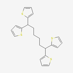 Chemical structure of 1,1,6,6-Tetra(thiophen-2-yl)hexane