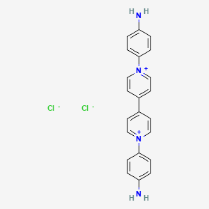 Chemical structure of 1,1′-Bis(4-aminophenyl)-[4,4′-bipyridine]-1,1′-diium chloride