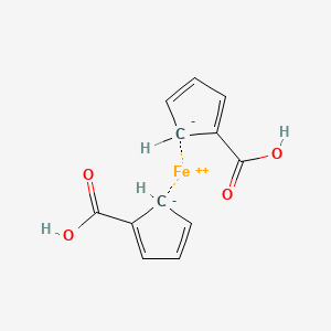 Chemical structure of 1,1′-Ferrocenedicarboxylic acid